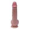 Silicone dildo with foreskin and realistic testicles 22 cm